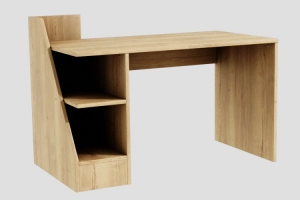 Desk Shelf Wood 3D Asset Model