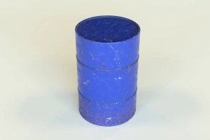 Barrel 3D Model Blue with rust