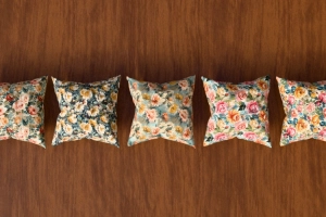 Pack 5 Pillows Flowers 3D Models